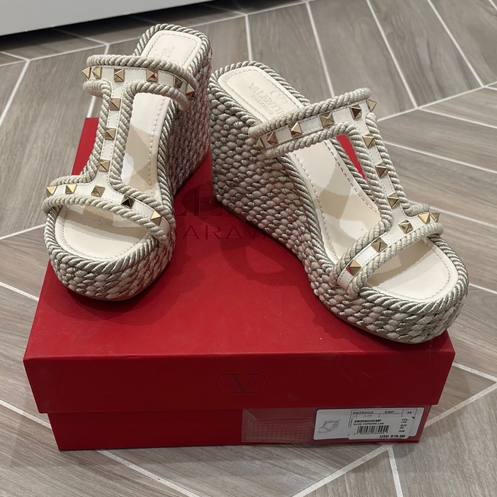VALENTINO espadrille wedge